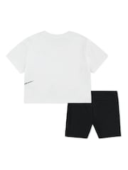 Nike Black Little Kids Wild Flower Boxy T-Shirt and Shorts Set - Image 2 of 5
