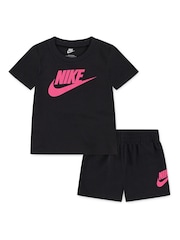 Negro - Nike Infant Club T-Shirt and Shorts Set - Imagen 1 de 4
