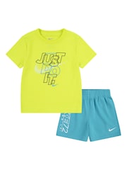 Nike Green Little Kids Rhythm T-Shirt and Shorts Set - Image 1 of 5
