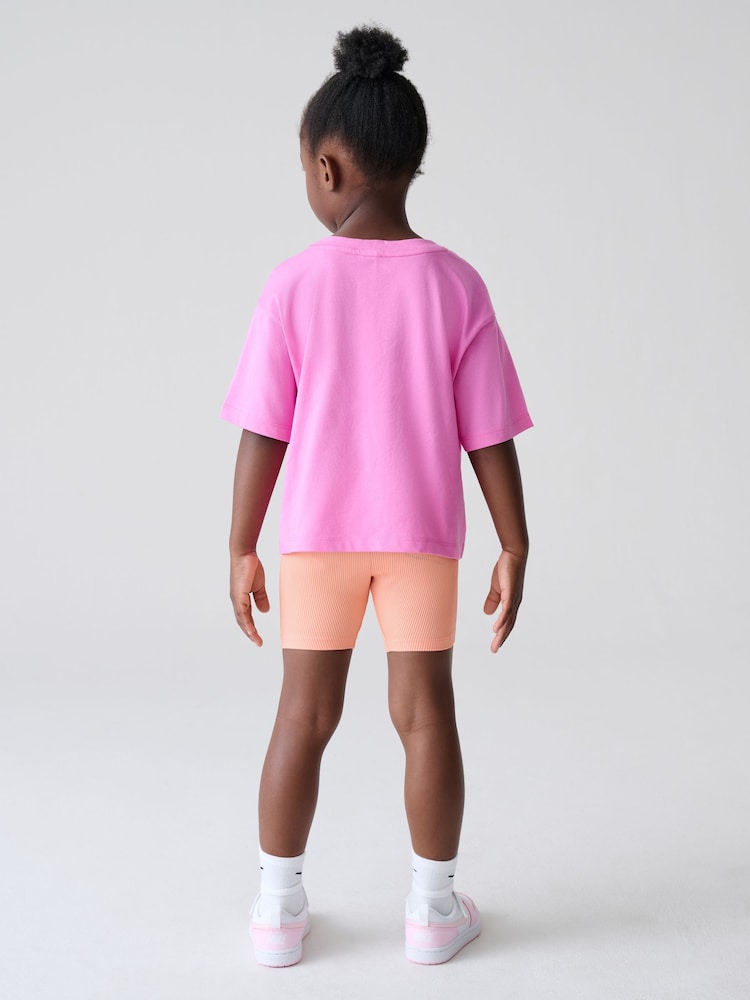 Nike Pink Little Kids Wild Flower Boxy T-Shirt and Shorts Set - Image 2 of 10 Nike Pink Little Kids Wild Flower Boxy T-Shirt and Shorts Set - Image 2 of 10