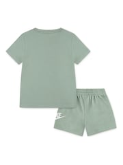 Nike Green Little Kids Club T-Shirt and Shorts Set - Image 2 of 4