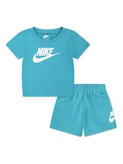 Azul - Nike Infant Club T-Shirt and Shorts Set - Imagen 1 de 4