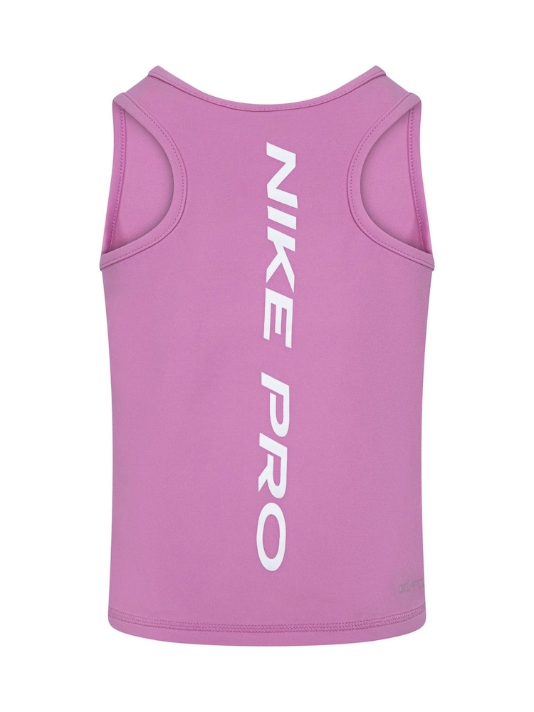 Nike Pink Little Kids Pro Vest Top - Image 2 of 4