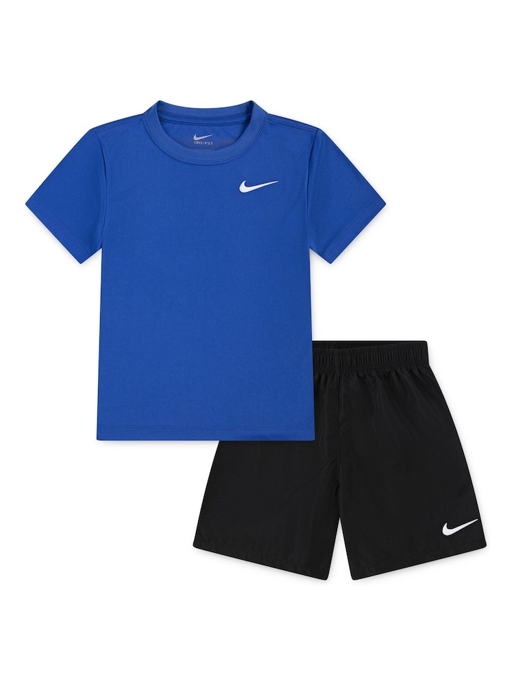 Nike Black Little Kids DriFIT T-Shirt and Woven Shorts Set - Image 1 of 5