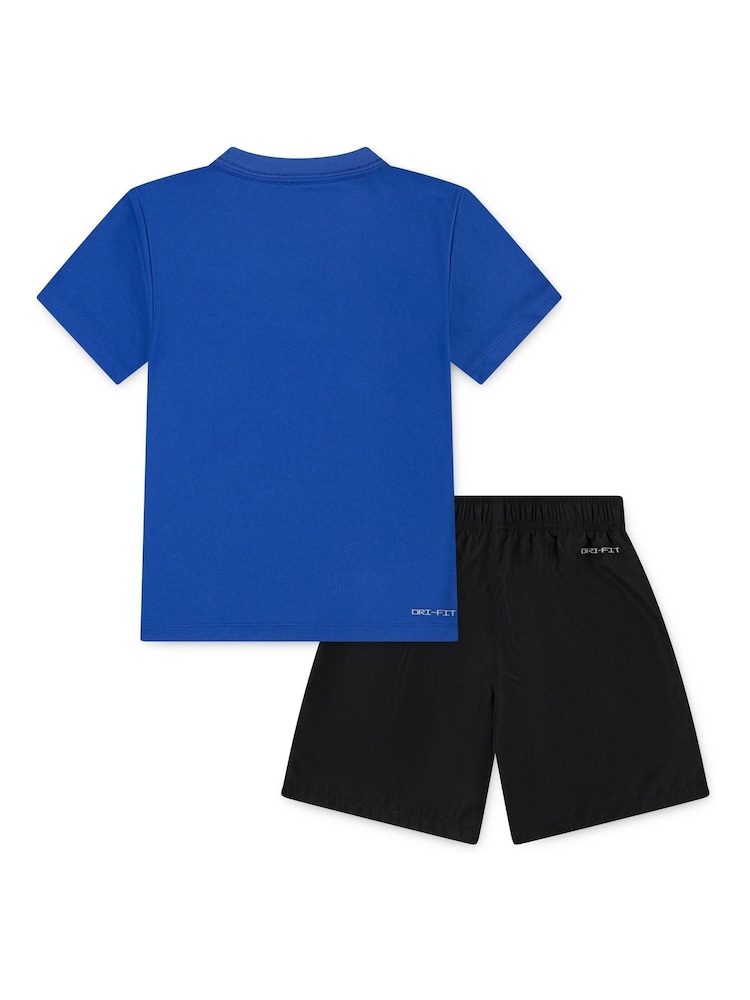 Nike Black Little Kids DriFIT T-Shirt and Woven Shorts Set - Image 2 of 5