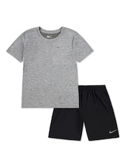 Nike Black Little Kids DriFIT Shorts and T-Shirt Set - Image 1 of 5