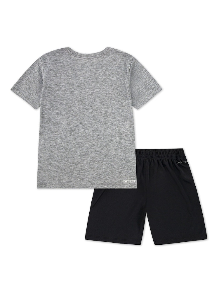 Nike Black Little Kids DriFIT Shorts and T-Shirt Set - Image 2 of 5