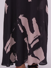 Religion Black Dawn Maxi Column Dress With Draped Back Detail In Hand-Painted Print - Image 5 of 6