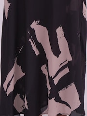 Religion Black Dawn Maxi Column Dress With Draped Back Detail In Hand-Painted Print - Image 6 of 6