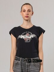 Religion Black 100% Cotton Short Sleeve Final T-Shirt With Wild At Heart Graphic And Hand-Beading - Image 3 of 6