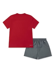 Nike Grey Little Kids DriFIT T-Shirt and Woven Shorts Set - Image 2 of 5