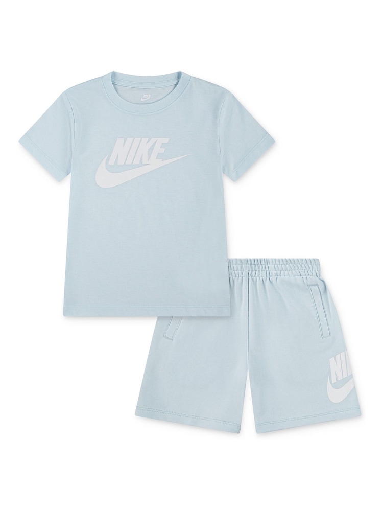 Nike Blue Little Kids Club T-Shirt and Shorts Set - Image 1 of 4