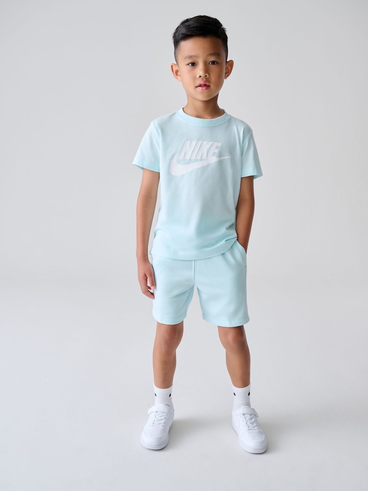 Nike Blue Little Kids Club T-Shirt and Shorts Set - Image 1 of 11 Nike Blue Little Kids Club T-Shirt and Shorts Set - Image 1 of 11