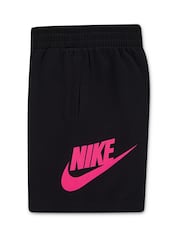 Nike Black Little Kids Club T-Shirt and Shorts Set - Image 3 of 4