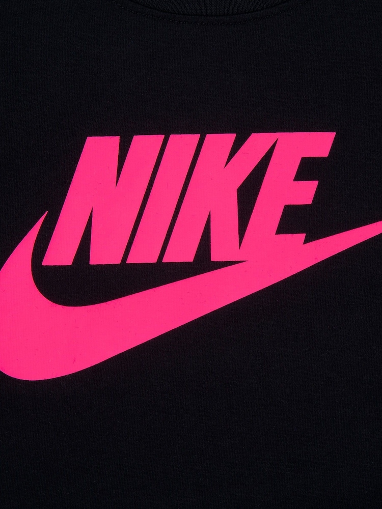 Nike Black Little Kids Club T-Shirt and Shorts Set - Image 4 of 4
