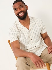 Natural Short Sleeve Truro Printed Jersey Shirt - Image 4 of 5
