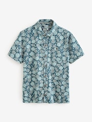 Truro Green Floral Short Sleeve Jersey Shirt - Image 1 of 1
