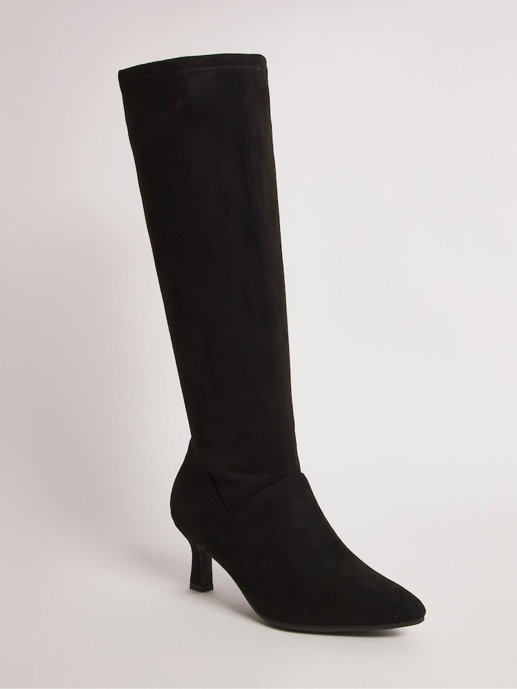 JD Williams Kitten Heel High Leg Boots in Wide Fit Super Curvy - Slika 2 iz 4 JD Williams Kitten Heel High Leg Boots in Wide Fit Super Curvy - Slika 2 iz 4