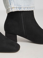 JD Williams Black Low Block Heel Ankle Boots In Extra Wide Fit - Image 4 of 4