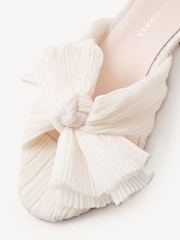 Loeffler Randall White Dahlia Pleated Knot Sandals Wth Ankle Strap - Image 4 of 5
