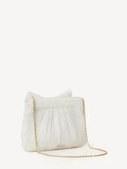 Loeffler Randall White Rayne Frame Clutch With Bow - Image 2 of 7