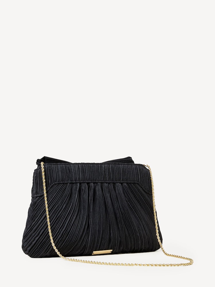 Loeffler Randall Black Rayne Frame Clutch With Bow - Image 2 of 5
