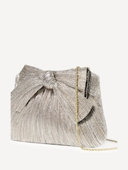 Loeffler Randall Silver Plated Rayne Frame Clutch With Bow - Image 2 of 4