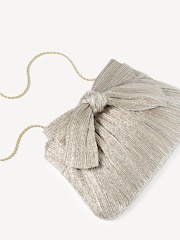 Loeffler Randall Silver Plated Rayne Frame Clutch With Bow - Image 3 of 4