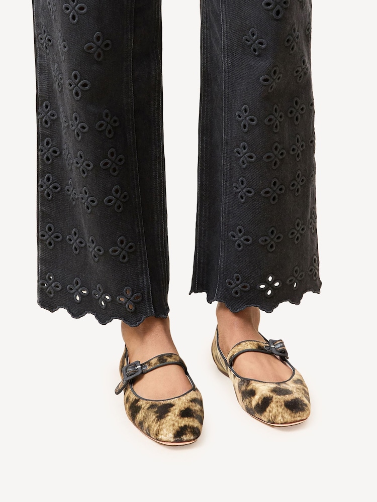 Loeffler Randall Brown Ginger Mary Jane Flats - Image 7 of 7