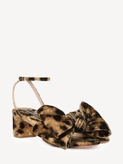 Loeffler Randall Brown Carmen Mid Heel Bow Sandals - Image 2 of 6