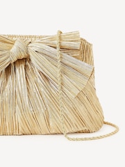 Loeffler Randall Gold Rayne Frame Clutch With Bow - Image 4 of 5