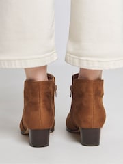 JD Williams Natural Wide Fit Classic Synthetic Western Ankle Boots in Wide Fit - Image 2 of 3