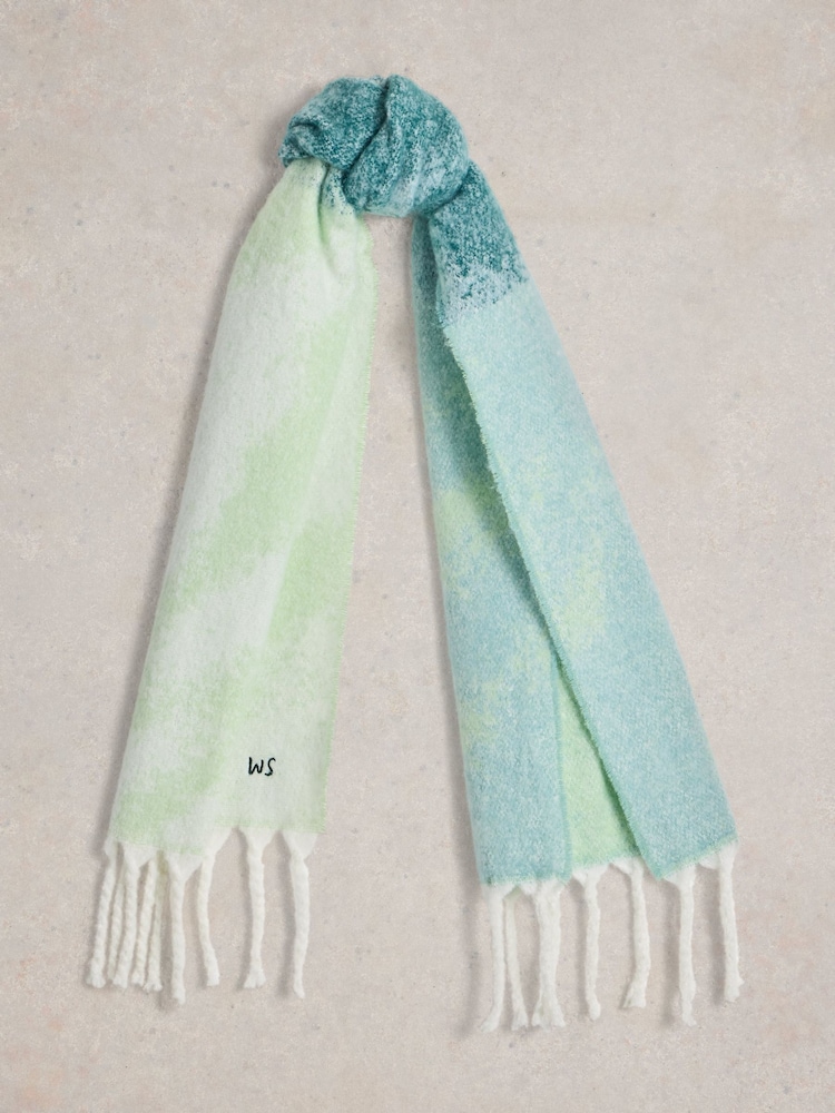 White Stuff Blue Shelly Brushed Scarf - Image 1 of 3
