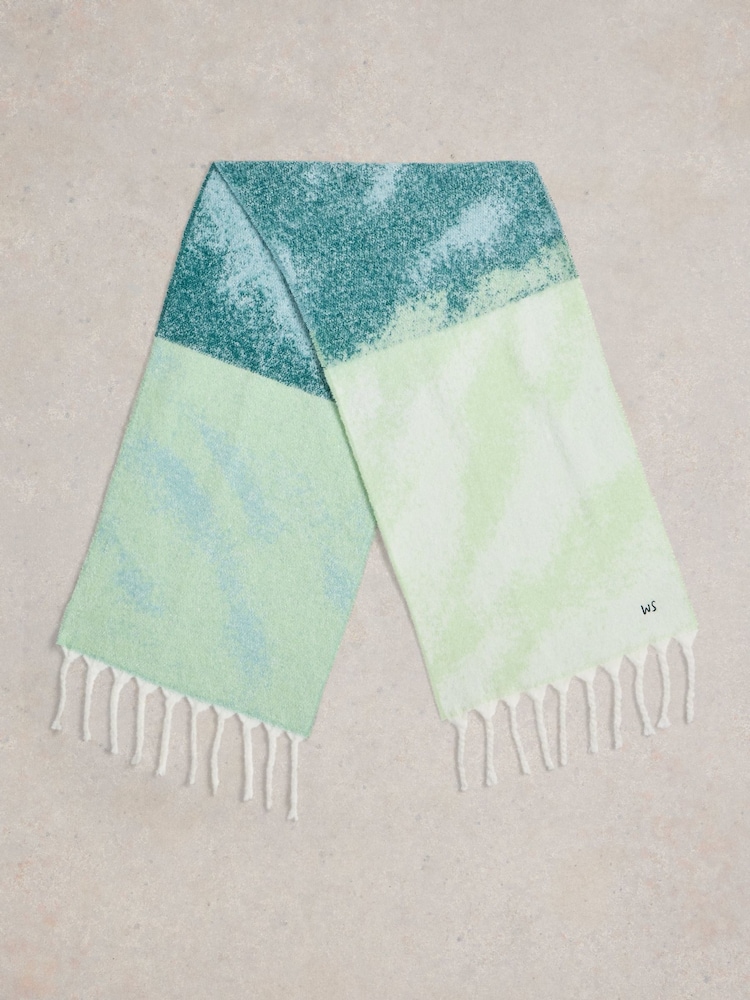 White Stuff Blue Shelly Brushed Scarf - Image 2 of 3