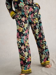White Stuff Black Print Nina Organic Pyjamas Bottoms - Image 1 of 6