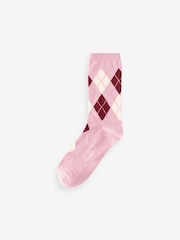 GANT Pink Argyle Socks - Image 1 of 1