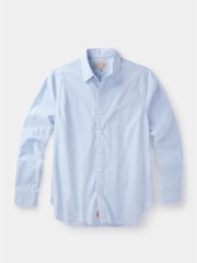Aubin Blue Stripe Chase Poplin 100% Cotton Shirt - Image 7 of 7