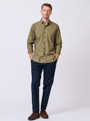 Aubin Blue Gladstone Poplin 100% Cotton Shirt - Image 3 of 7