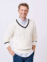Aubin Denton Cotton Cricket Jumper - Image 1 of 7