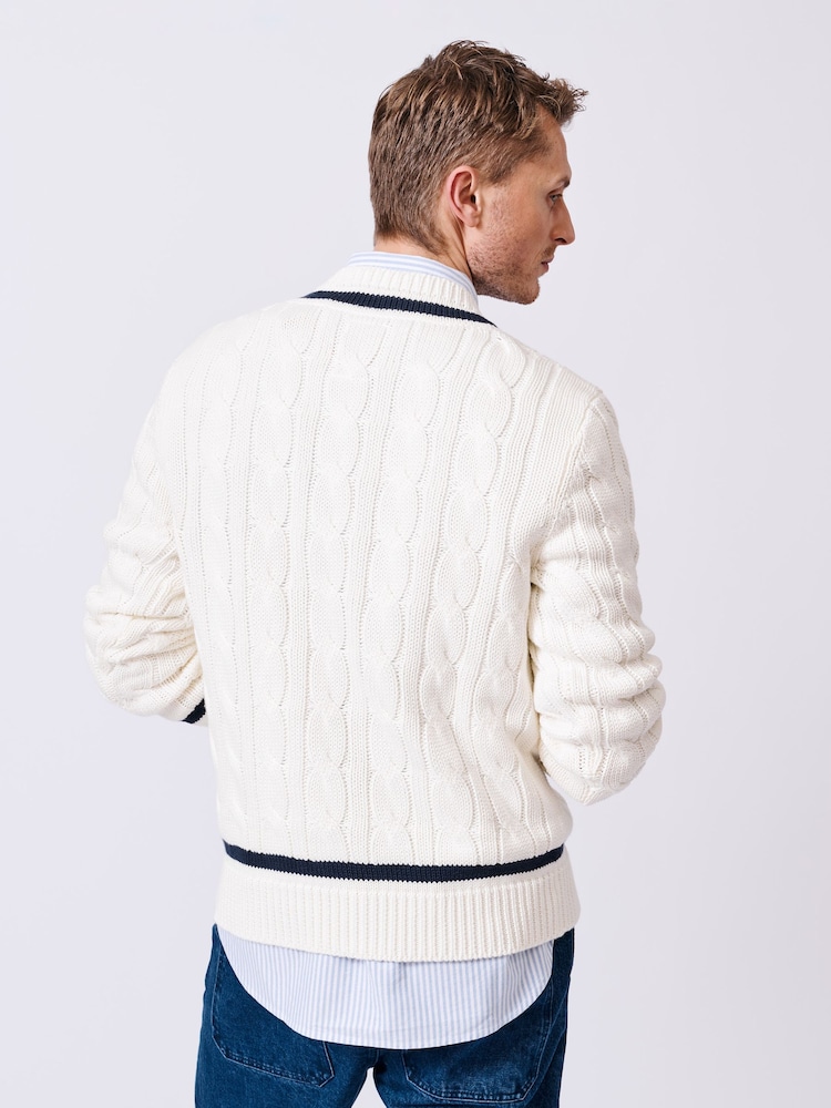 Aubin Denton Cotton Cricket Jumper - Image 2 of 7