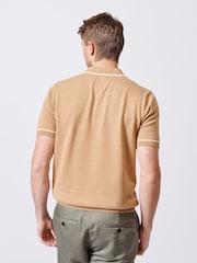 Aubin Beelsby Cable 100% Cotton Polo Shirt - Image 2 of 6