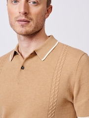 Aubin Beelsby Cable 100% Cotton Polo Shirt - Image 4 of 6