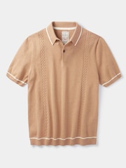 Aubin Beelsby Cable 100% Cotton Polo Shirt - Image 5 of 6