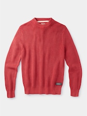 Aubin Blue Martin Ribbed Crew 100% Cotton Jumper - Image 6 of 6