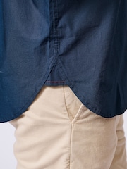 Aubin Blue Navy Chase Poplin 100% Cotton Shirt - Image 2 of 7