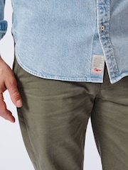 Aubin Blue Detuyll Selvedge 100% Cotton Denim Shirt - Image 4 of 7