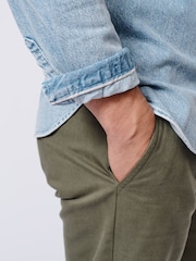 Aubin Blue Detuyll Selvedge 100% Cotton Denim Shirt - Image 5 of 7