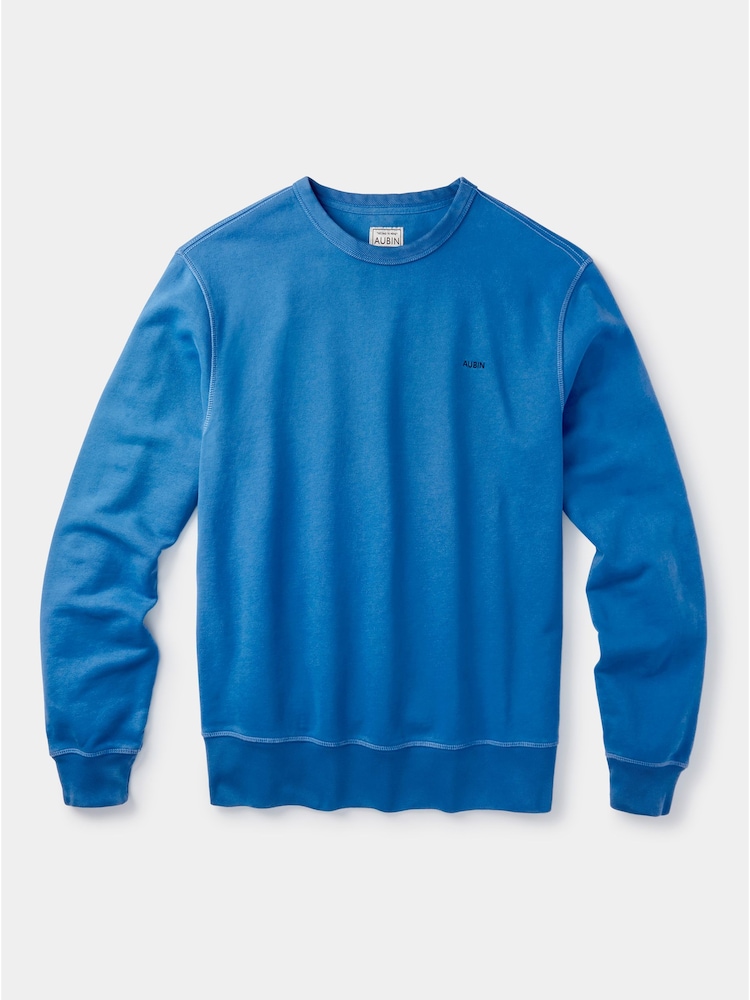 Aubin Blue Vestry Crew 100% Cotton Sweatshirt - Image 5 of 5