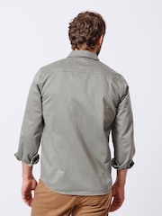 Aubin Green Buckingham 100% Cotton Overshirt - Image 2 of 7