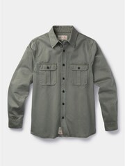 Aubin Green Buckingham 100% Cotton Overshirt - Image 6 of 7